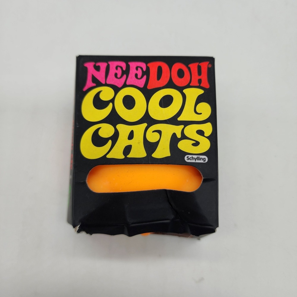 Schylling NeeDoh Cool Cats Orange Cat Squishy Sensory Fidget Stress Toy